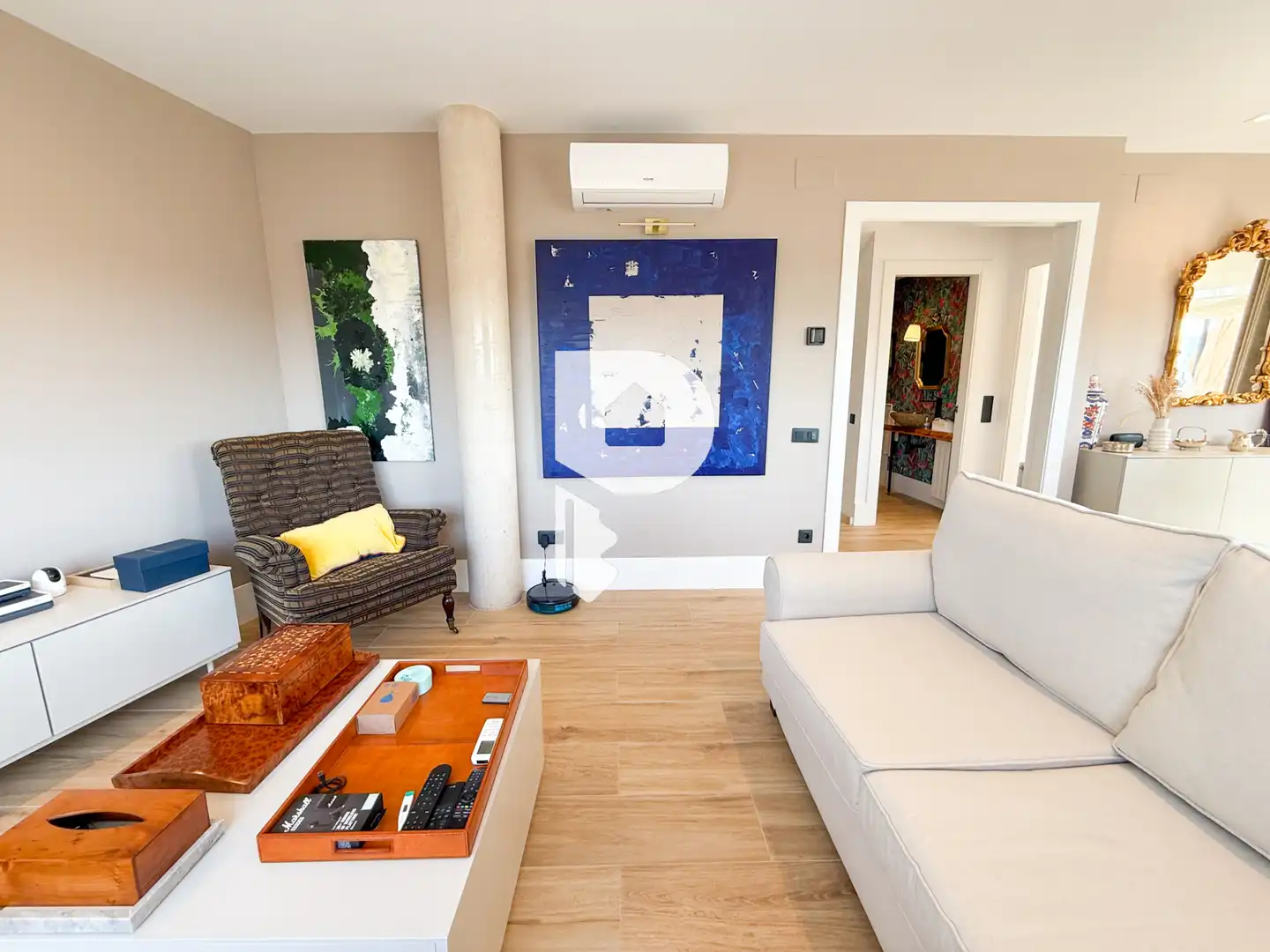 Sala de estar de Casa o chalet de alquiler en Vallirana con Aire acondicionado, Calefacción y Jardín privado