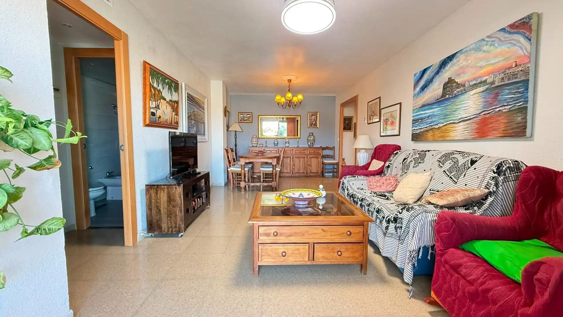 Living room of Flat for sale in Águilas  with Air Conditioner, Storage room and Furnished