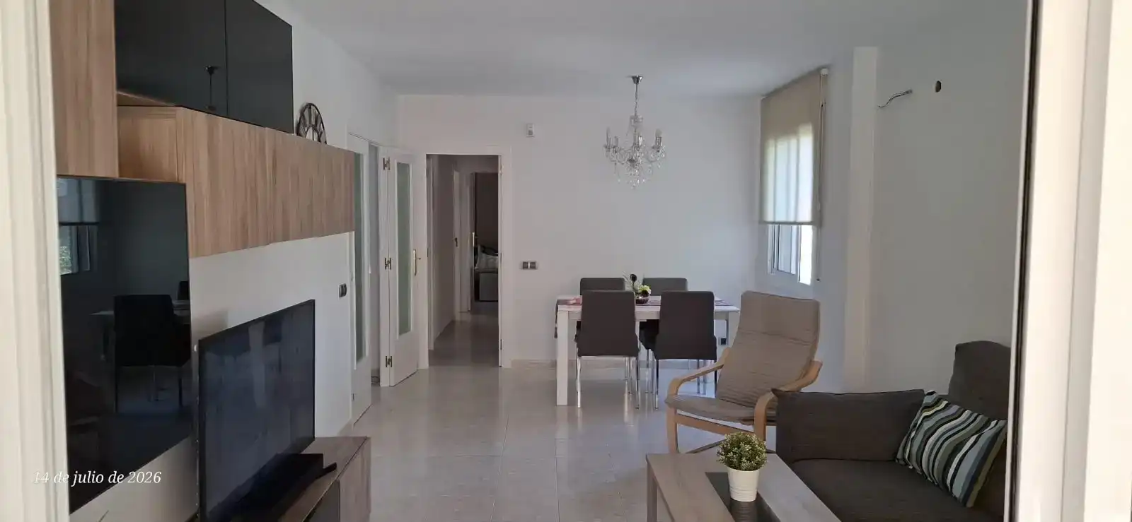 Sala de estar de Piso para compartir en Cerdanyola del Vallès con Aire acondicionado, Amueblado y Balcón