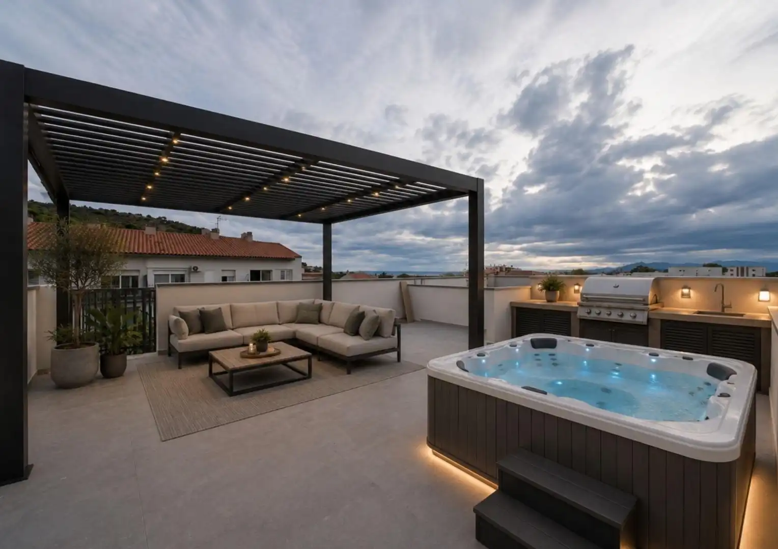 Terrasse von Dachboden zum Verkauf in Roses mit Klimaanlage, Terrasse und Balkon