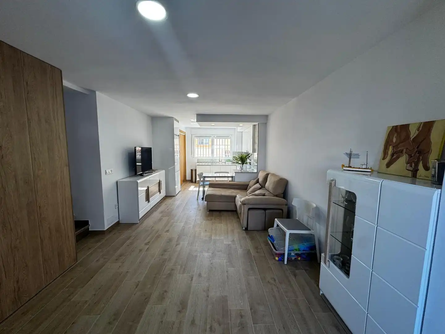 Sala de estar de Casa adosada en venta en Garrucha con Aire acondicionado, Terraza y Amueblado
