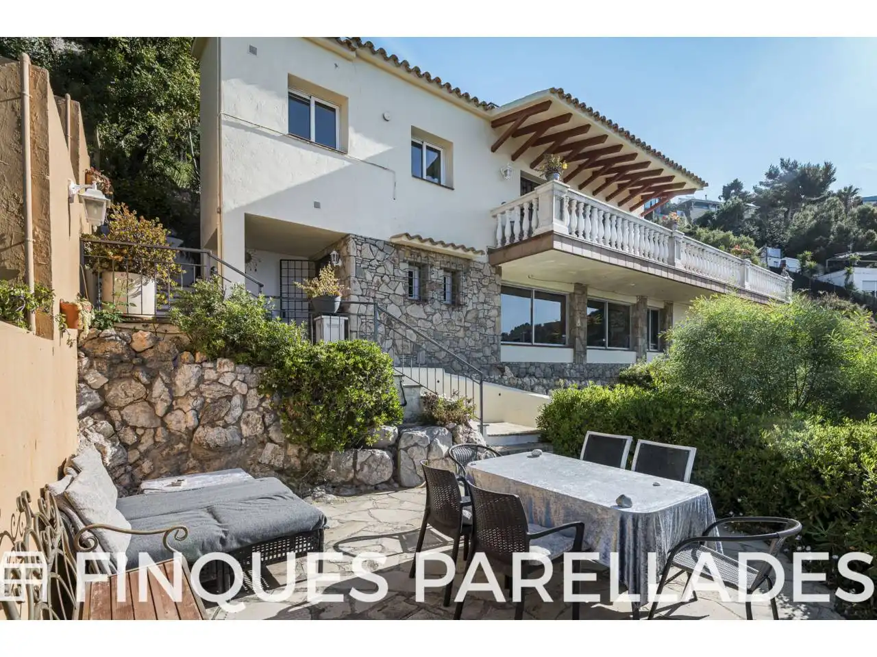 Exterior view of Houses for sale in Sitges  with Terrace and Swimming Pool