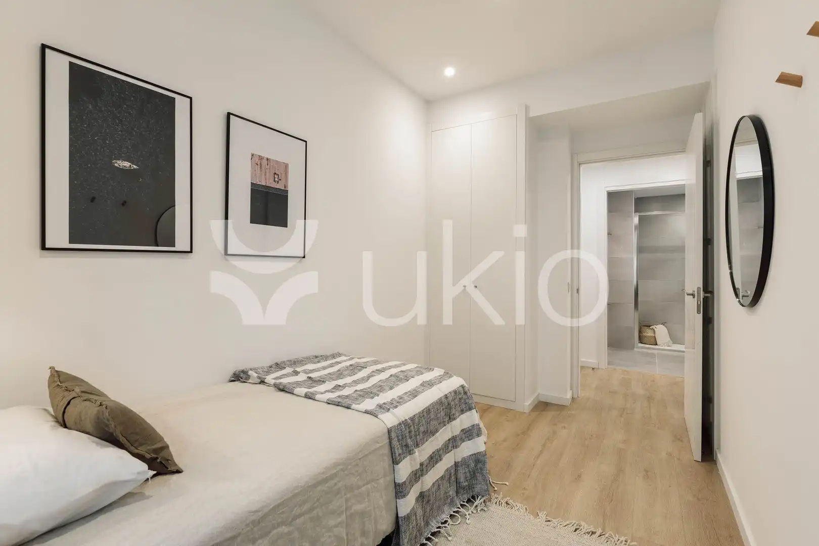 Schlafzimmer von Wohnungen zur Miete in Barcelona mit Klimaanlage, Heizung und Möbliert