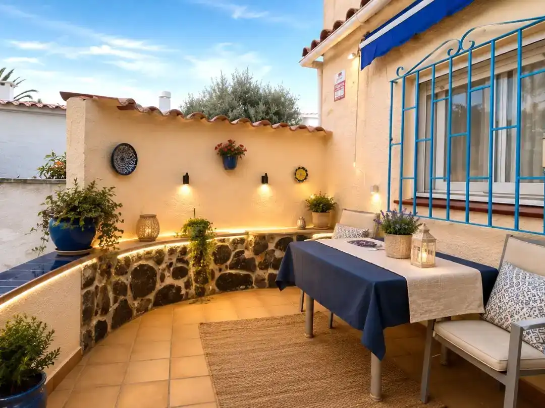 Terrace of Flat for sale in Roses  with Air Conditioner