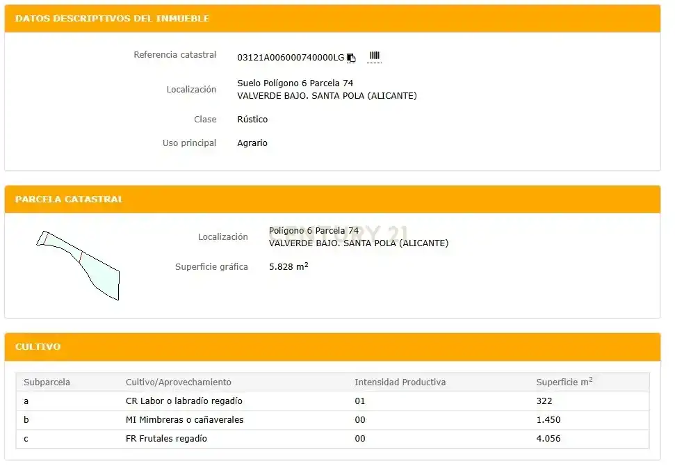 Rustikales Grundstück zum Verkauf in Polígono 6 Parcela 74 VALVERDE BAJO. SANTA POLA (ALICANTE), imagen 14