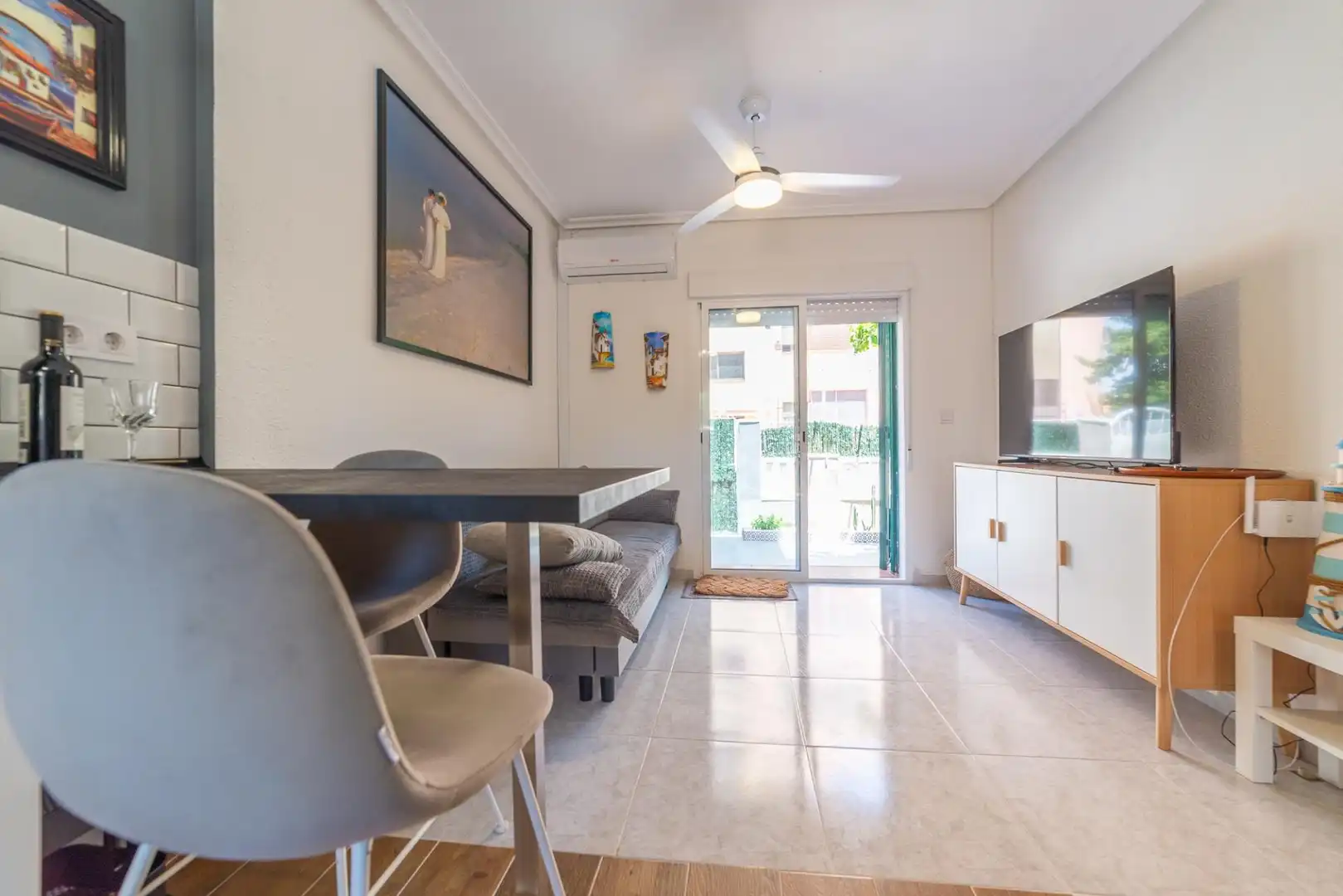 Menjador de Apartament en venda en San Javier amb Aire condicionat, Jardí privat i Terrassa
