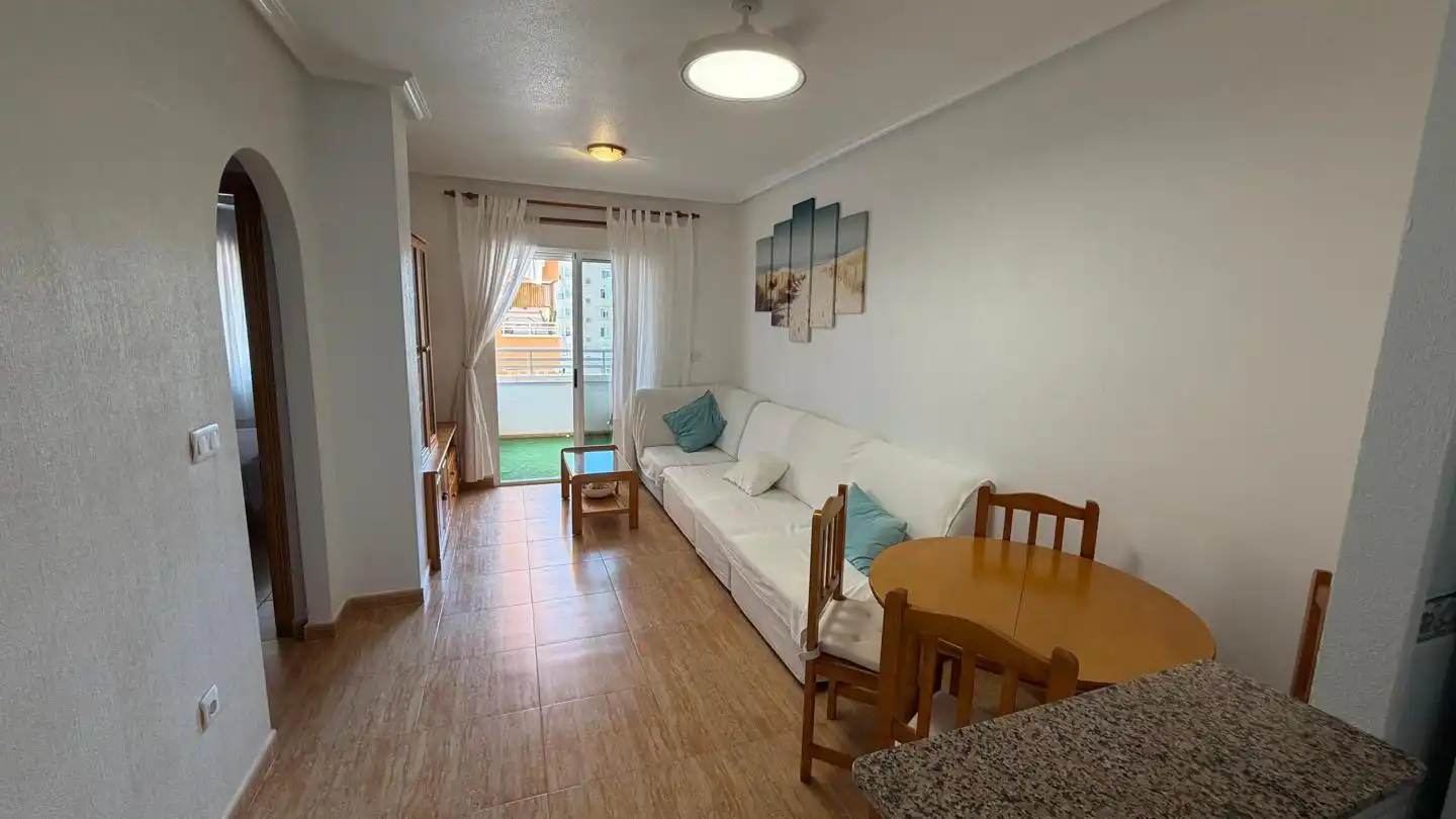 Sala de estar de Apartamento en venta en La Manga del Mar Menor con Aire acondicionado, Terraza y Piscina