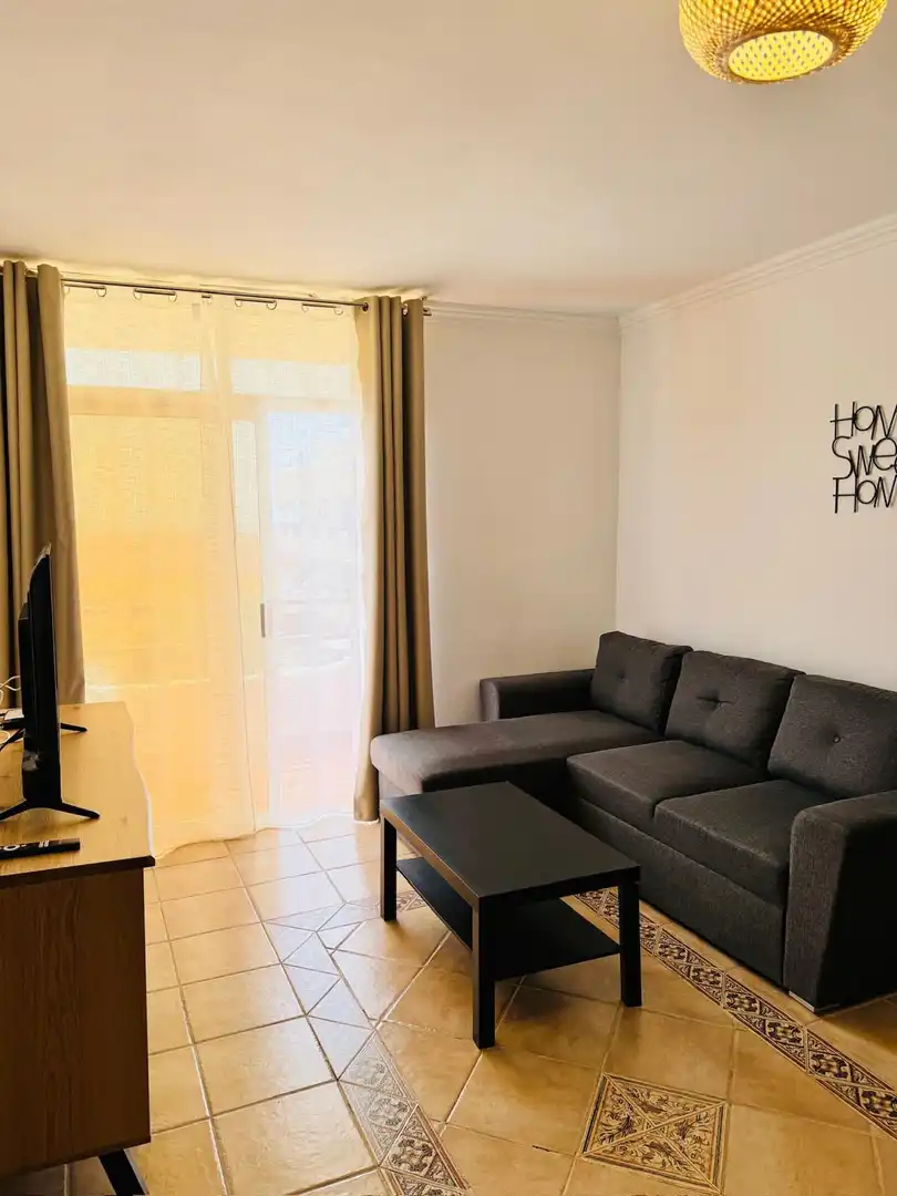 Living room of Flat for sale in Adeje  with Swimming Pool, Furnished and Balcony