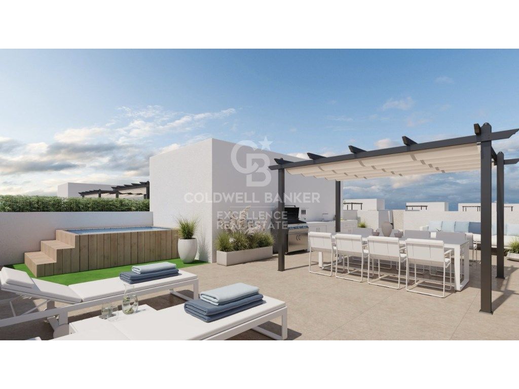Terraza de Piso en venta en La Nucia con Jardín privado, Terraza y Piscina
