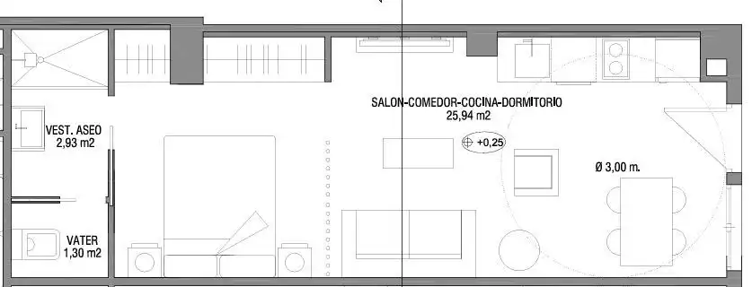 Study for sale in Granada  with Air Conditioner, Heating and Furnished