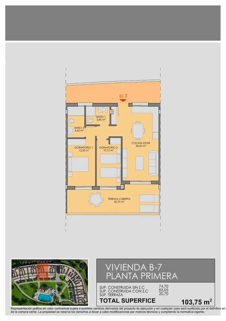 Appartement compact avec terrasse à vendre à Las Lomas de Rame - Bahía Bella, imagen 43