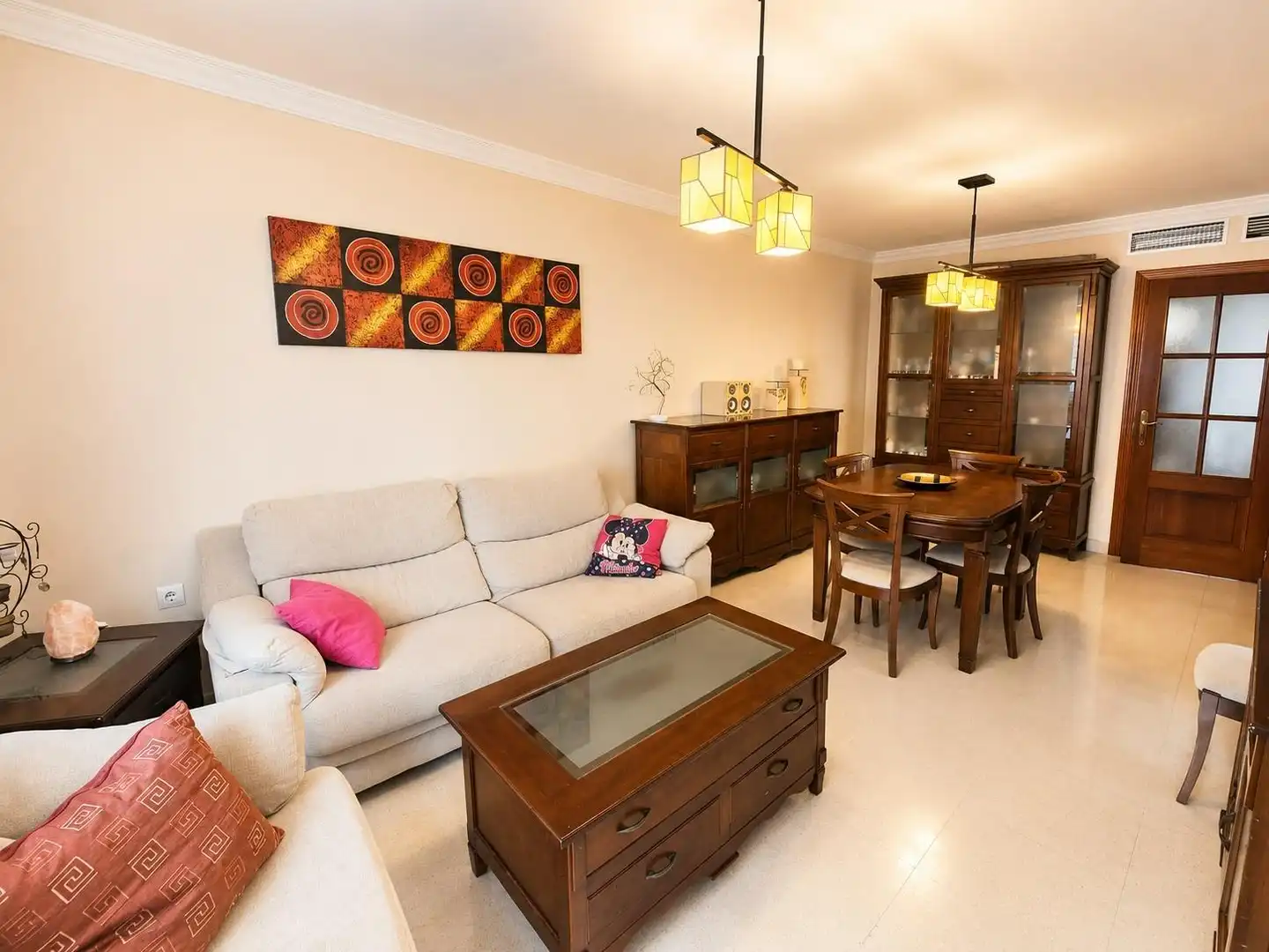 Sala de estar de Piso de alquiler en Málaga con Terraza, Amueblado y Piscina comunitaria