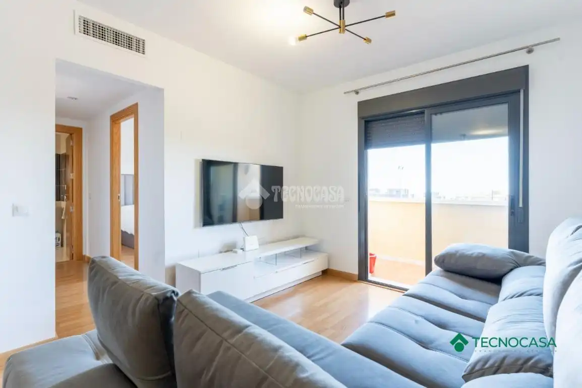Wohnzimmer von Wohnung zum Verkauf in Vícar mit Klimaanlage, Parkett und Terrasse