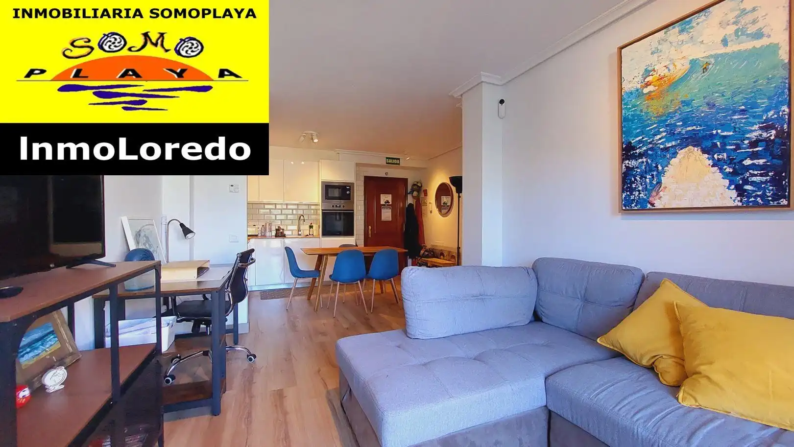 Wohnzimmer von Wohnung zum Verkauf in Ribamontán al Mar mit Heizung, Privatgarten und Terrasse