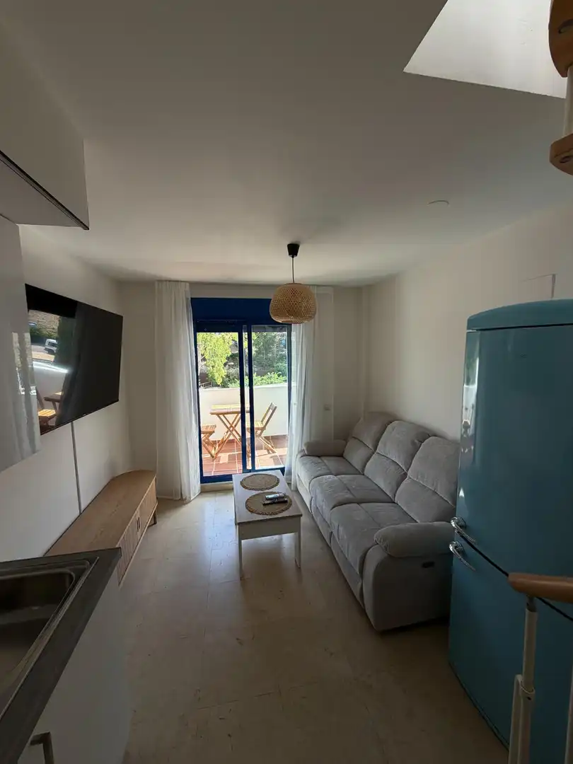 Wohnzimmer von Dachboden zur Miete in Benalmádena mit Klimaanlage, Heizung und Terrasse