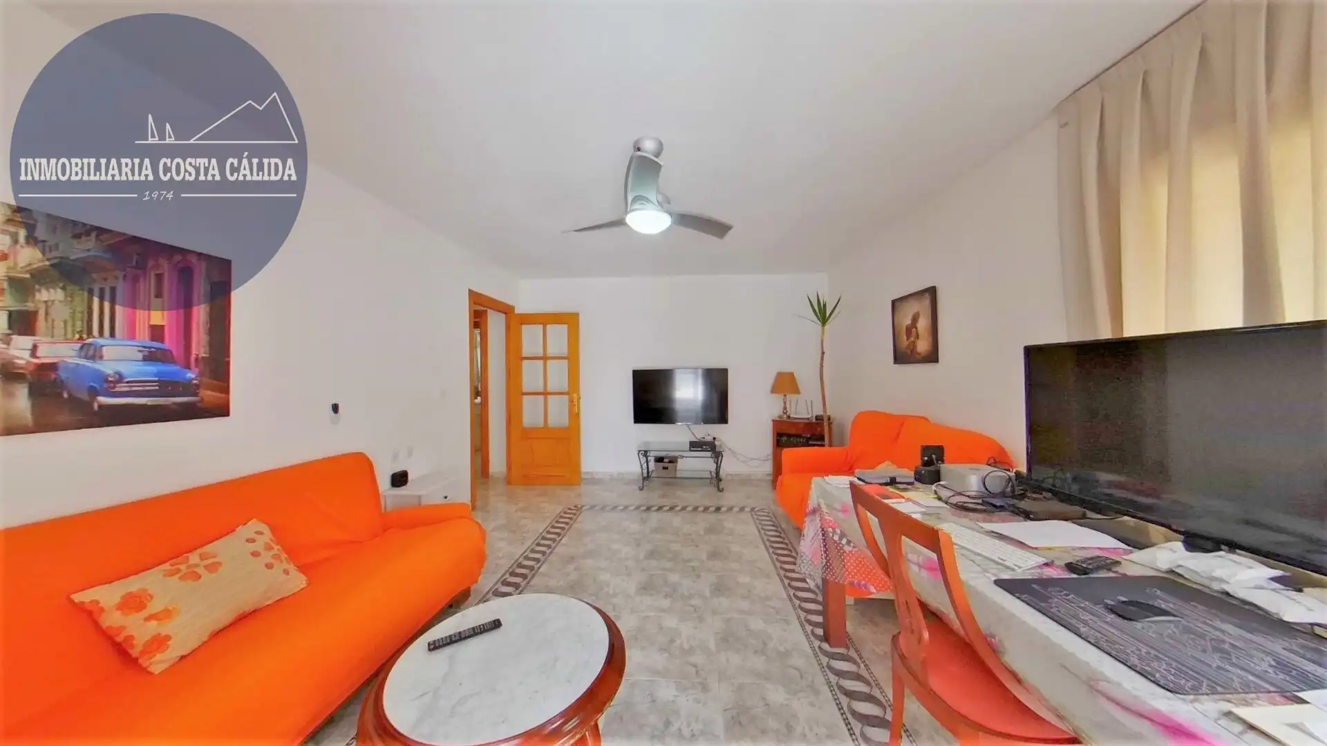 Sala de estar de Piso en venta en Águilas con Terraza, Horno y Balcón