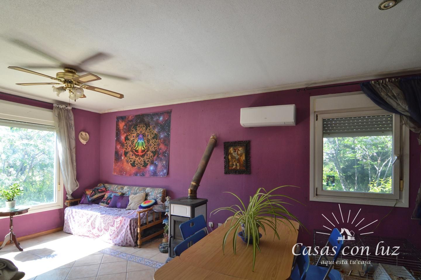 Living room of Country house for sale in  Zaragoza Capital  with Air Conditioner, Heating and Private garden