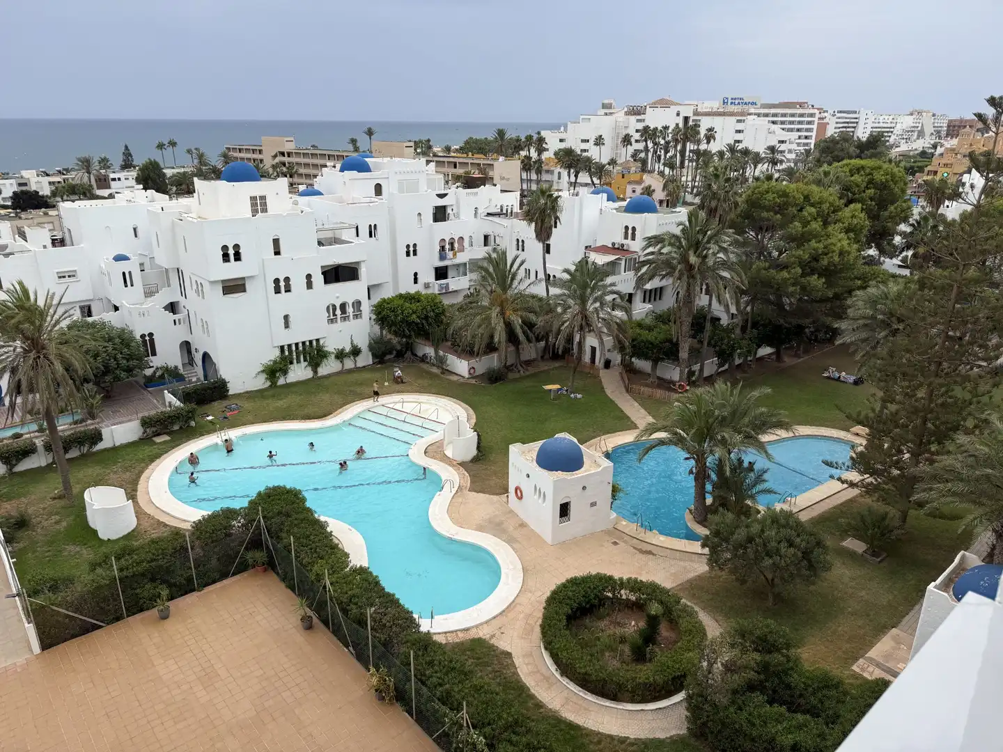 Swimming pool of Apartments for sale in Roquetas de Mar  with Air Conditioner, Terrace and Furnished