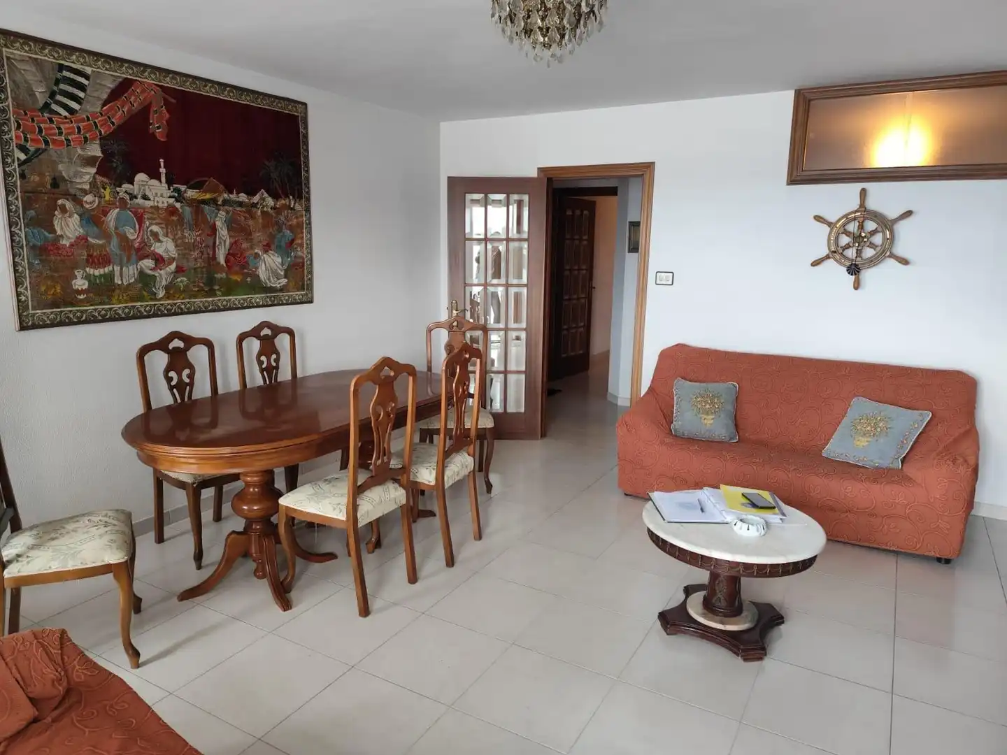 Living room of Flat for rent in Malpica de Bergantiños  with Heating, Terrace and Furnished