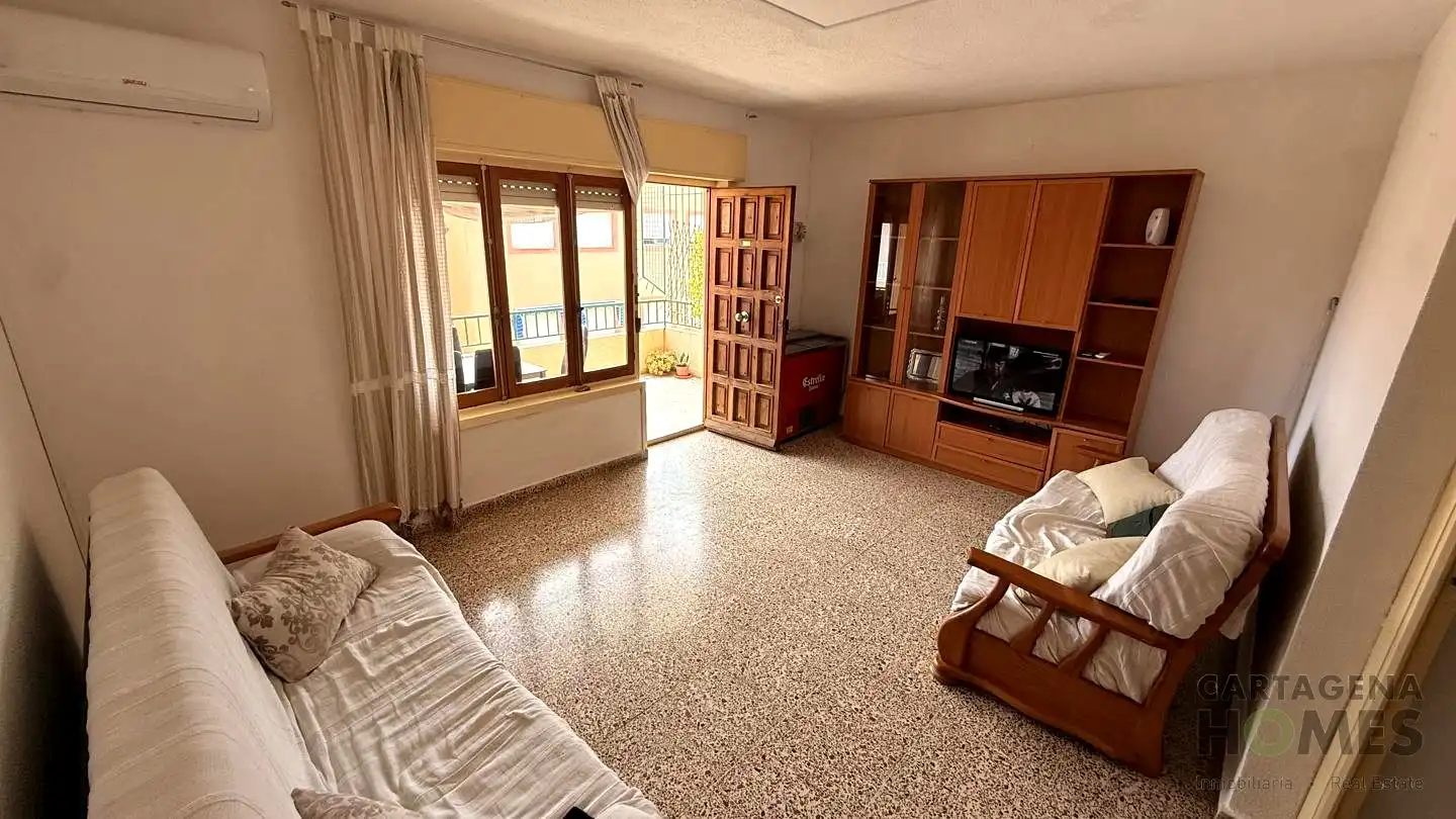 Sala de estar de Piso en venta en Cartagena con Aire acondicionado, Terraza y Amueblado