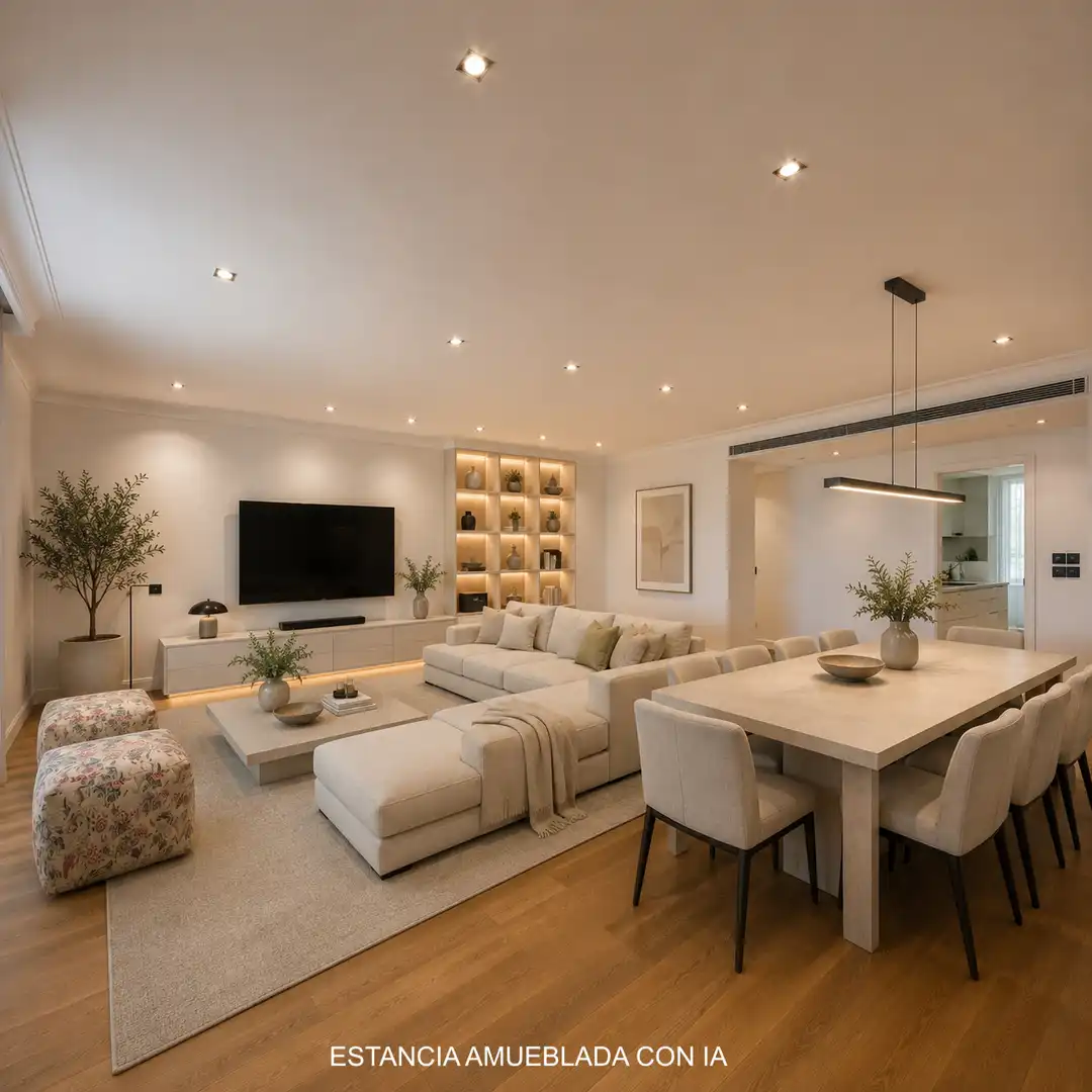 Sala de estar de Piso de alquiler en Valencia con Aire acondicionado, Calefacción y Parquet