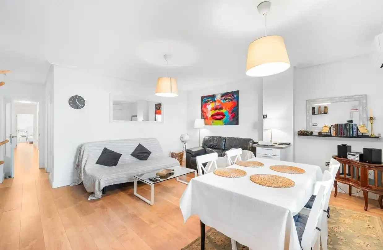 Wohnzimmer von Wohnungen zur Miete in Torrevieja mit Klimaanlage, Heizung und Privatgarten
