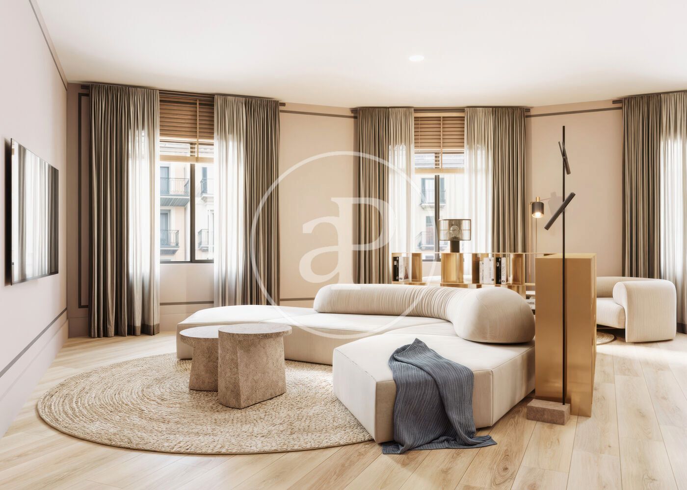 Sala d'estar de Pis en venda en  Barcelona Capital amb Aire condicionat, Calefacció i Terrassa