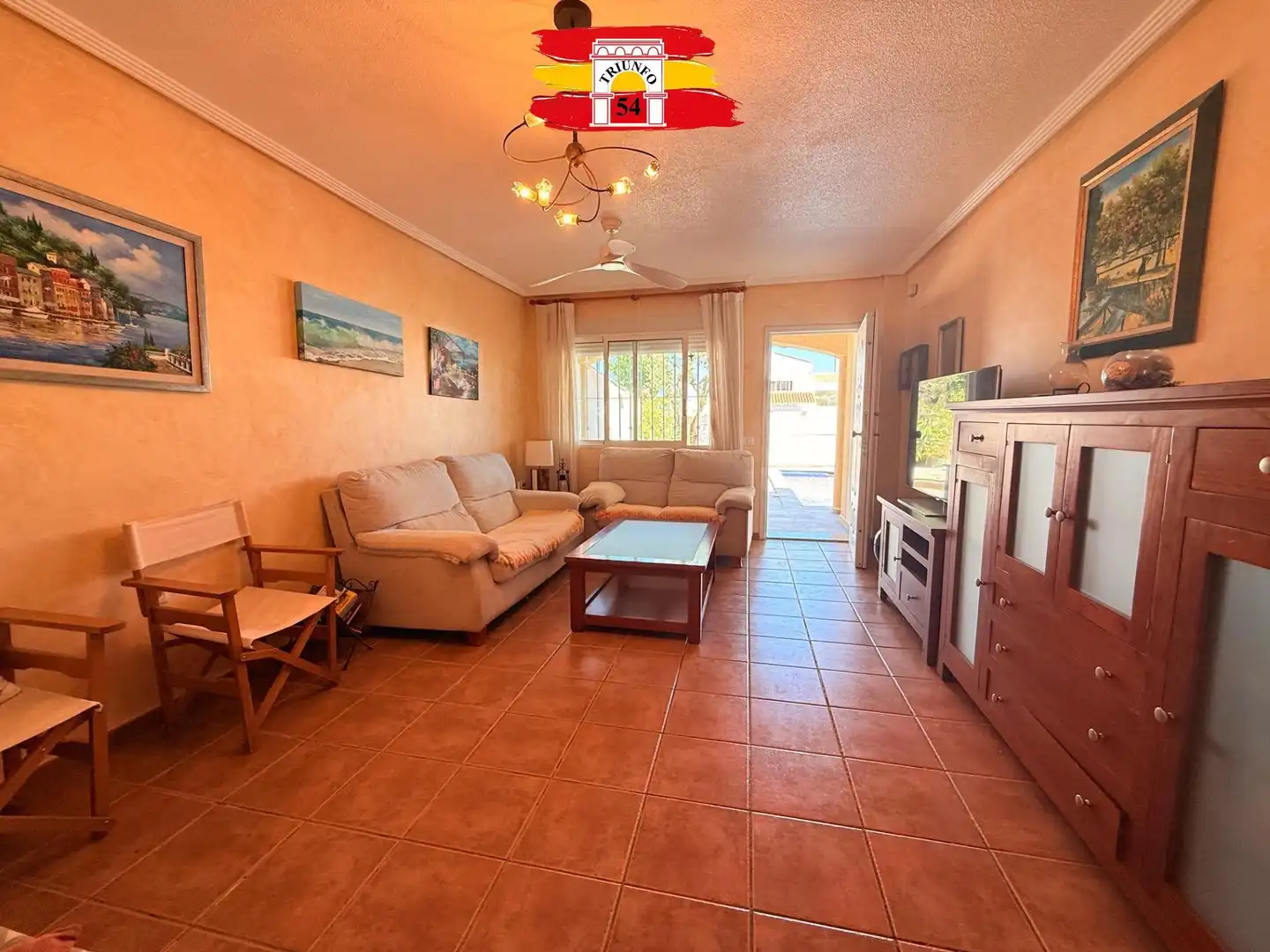 Sala de estar de Casa adosada en venta en Pilar de la Horadada con Aire acondicionado, Calefacción y Jardín privado