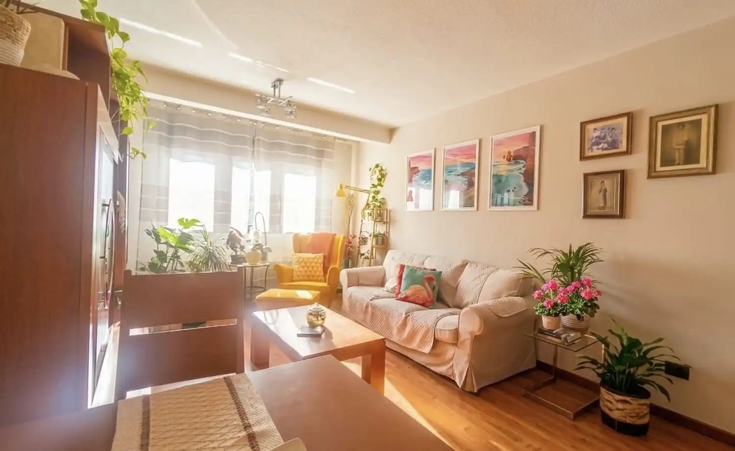 Living room of Flat for sale in Gijón   with Heating and Swimming Pool