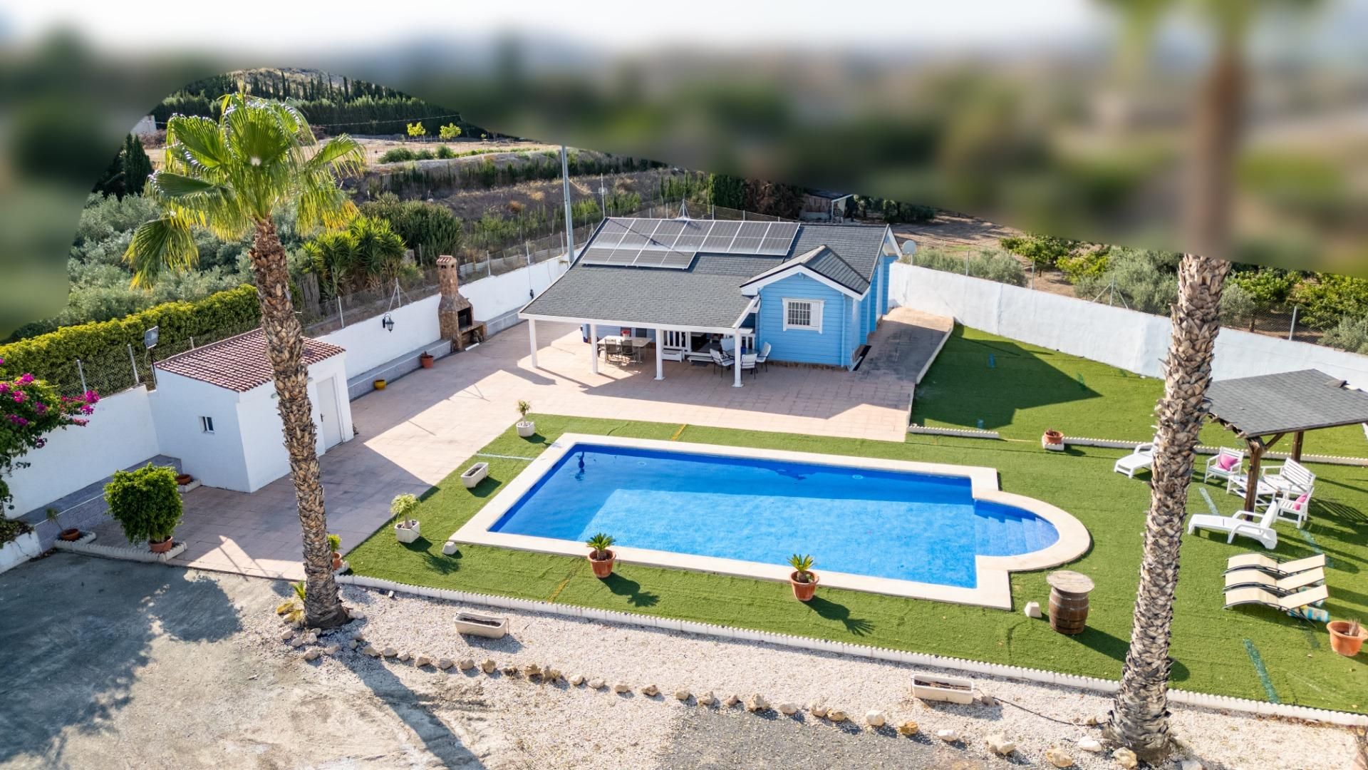 Swimming pool of Country house for sale in Abarán  with Air Conditioner, Private garden and Storage room