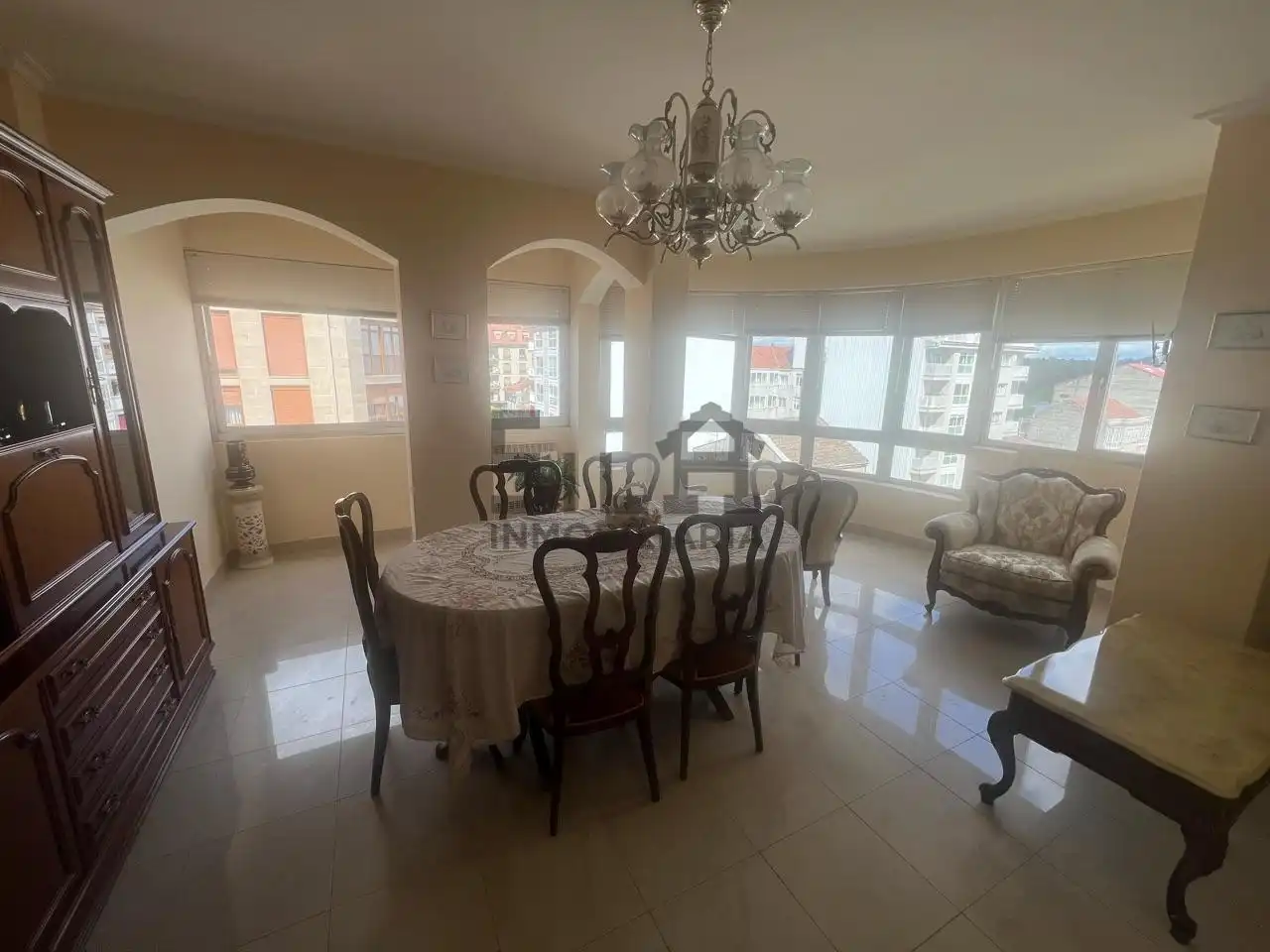 Dining room of Flat for sale in O Carballiño    with Heating, Parquet flooring and Furnished