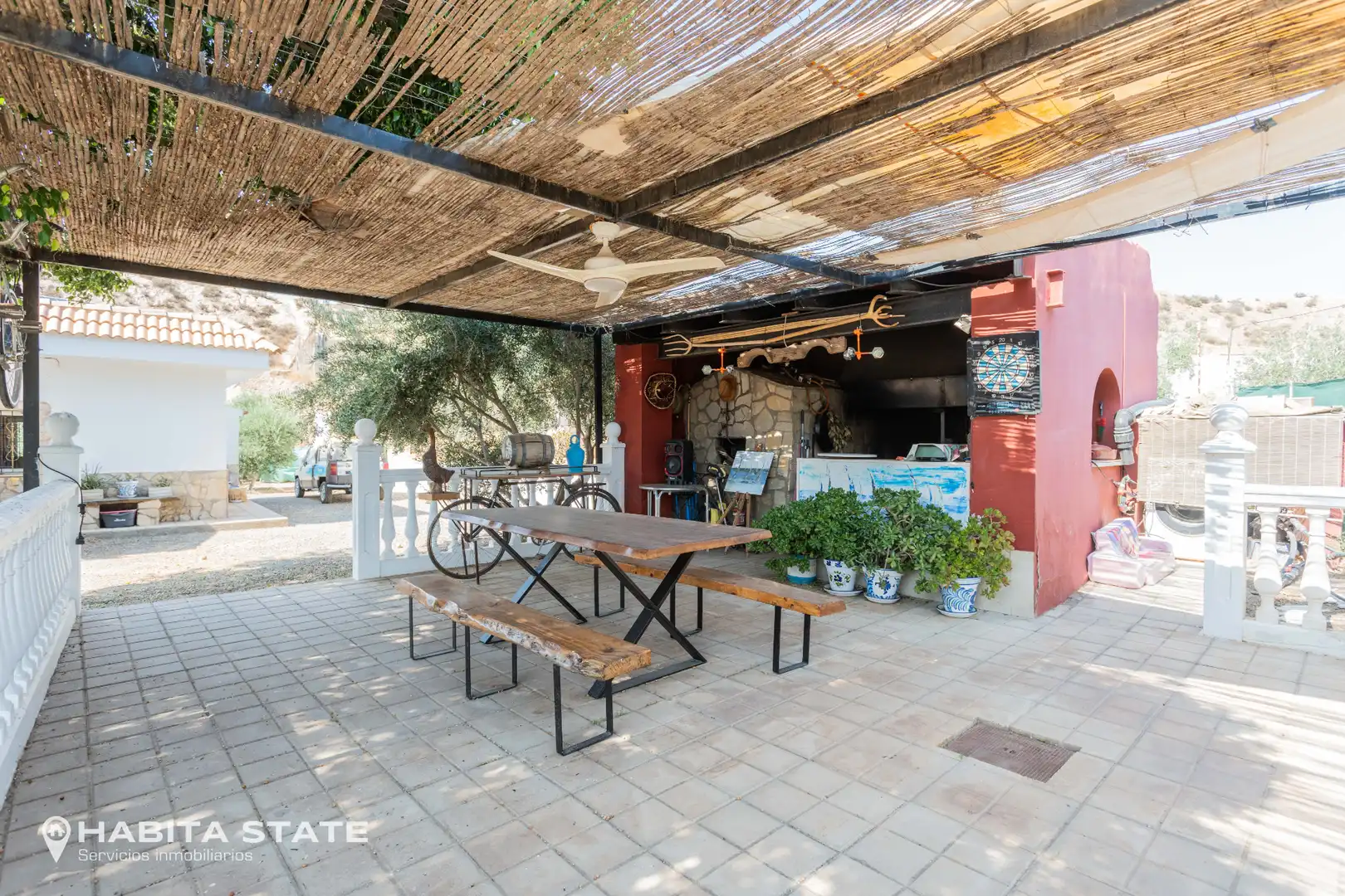 Terrassa de Casa o xalet en venda en Gádor amb Aire condicionat, Jardí privat i Piscina