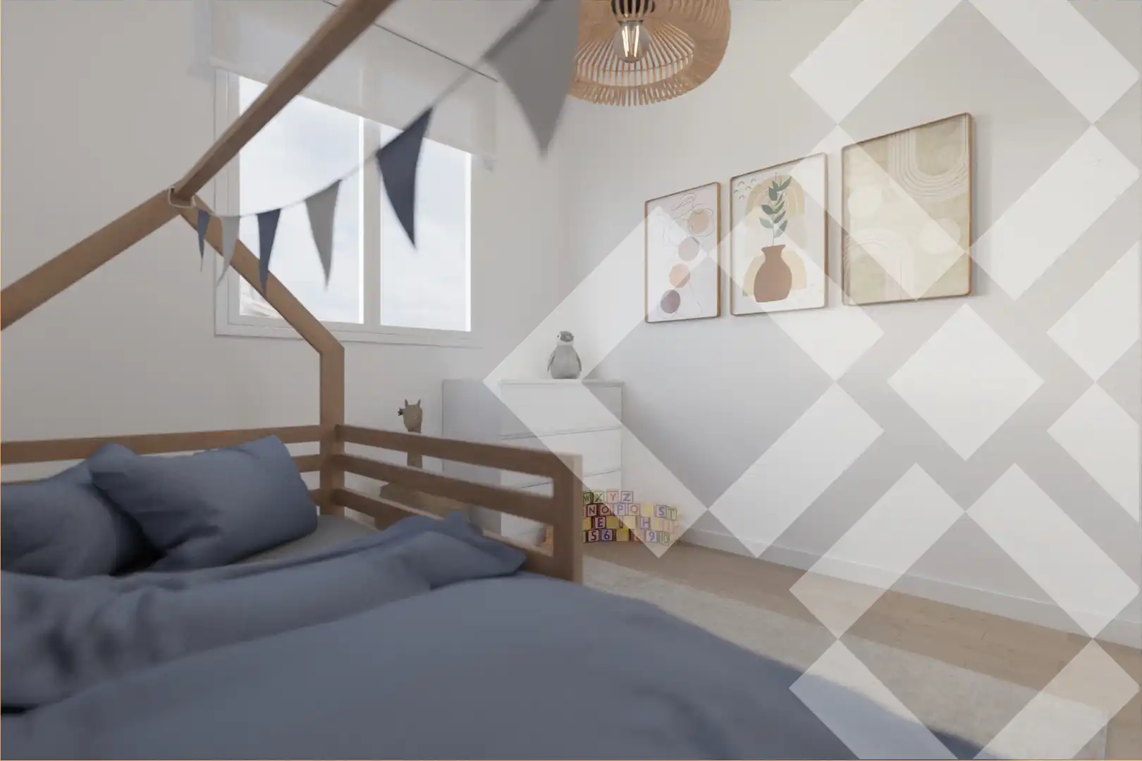 Schlafzimmer von Wohnung zum Verkauf in Barcelona mit Klimaanlage, Heizung und Parkett