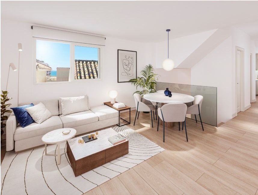 Sala d'estar de Dúplex en venda en Málaga Capital amb Aire condicionat, Terrassa i Domòtica