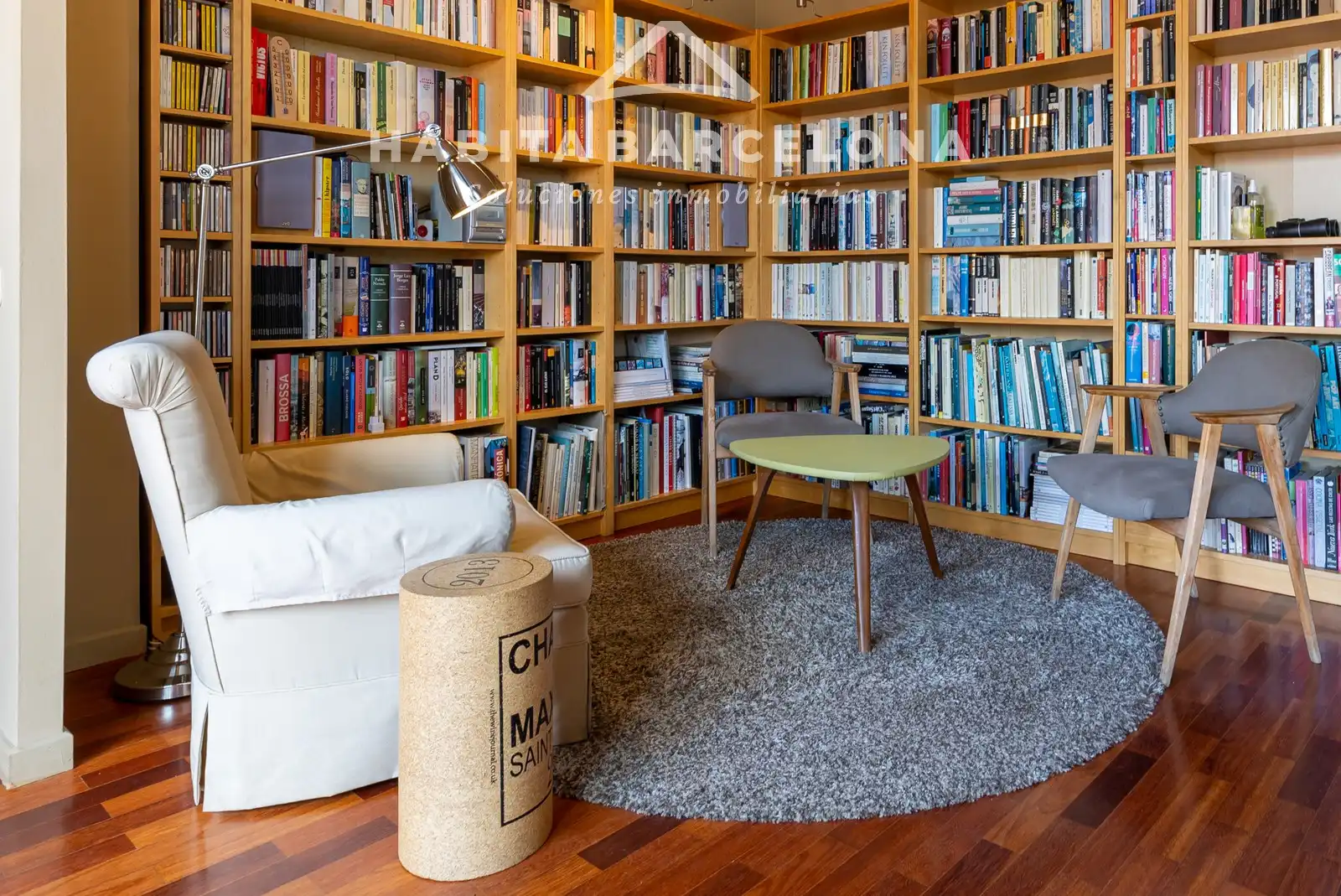 Sala de estar de Piso de alquiler en Barcelona con Aire acondicionado, Calefacción y Parquet