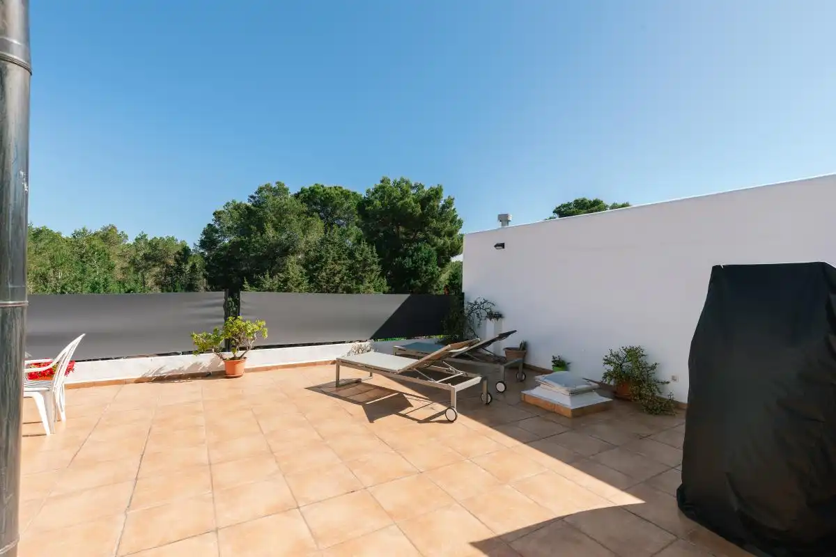 Terrassa de Casa adosada en venda en Sant Josep de sa Talaia amb Aire condicionat, Calefacció i Jardí privat