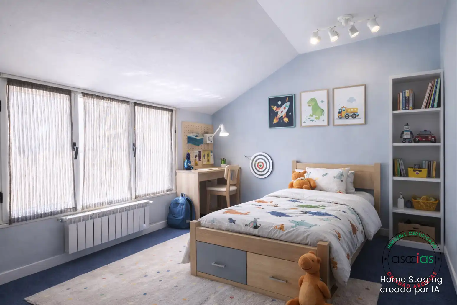 Schlafzimmer von Dachboden zum Verkauf in Gijón  mit Heizung, Parkett und Terrasse