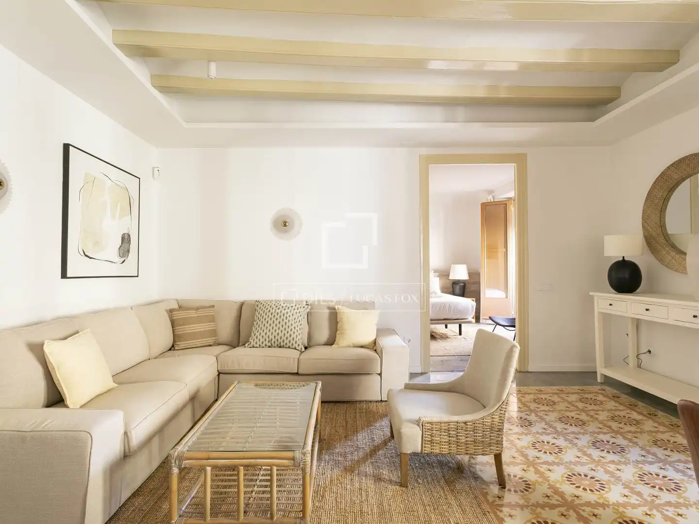 Sala de estar de Piso en venta en Barcelona con Aire acondicionado, Terraza y Amueblado