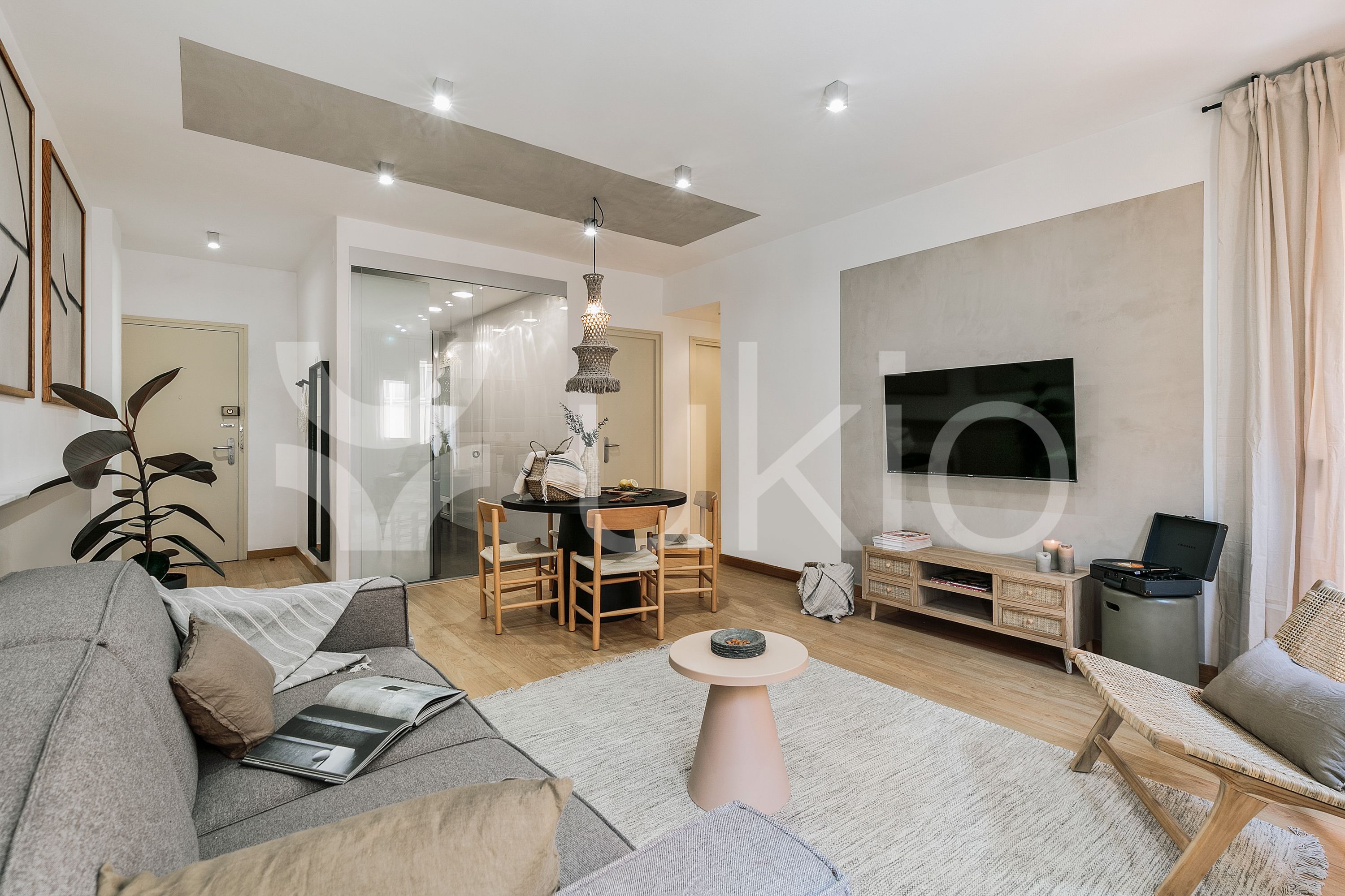 Living room of Apartment to rent in  Barcelona Capital  with Air Conditioner, Heating and Furnished