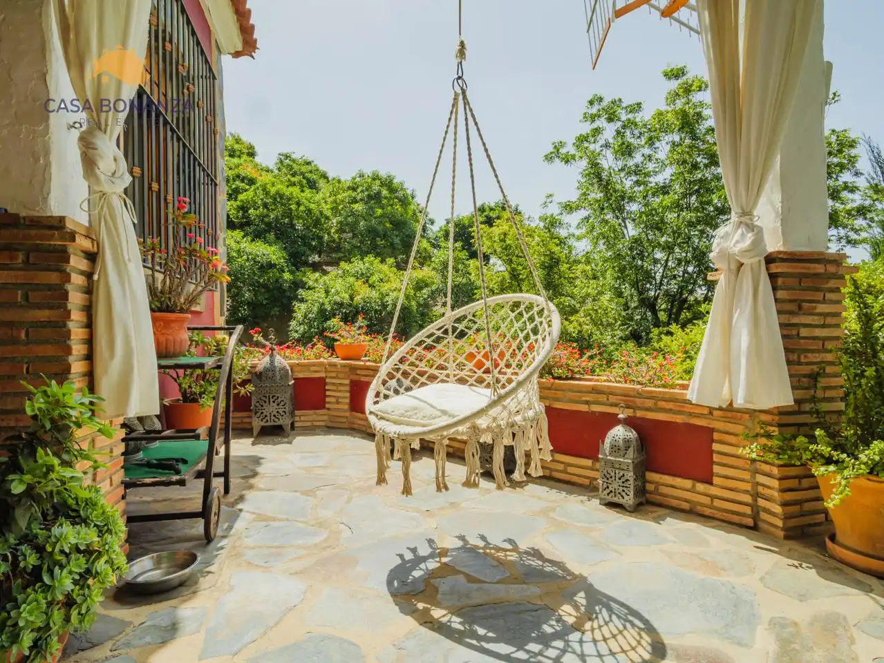 Terraza de Finca rústica en venta en Jete con Aire acondicionado, Jardín privado y Terraza