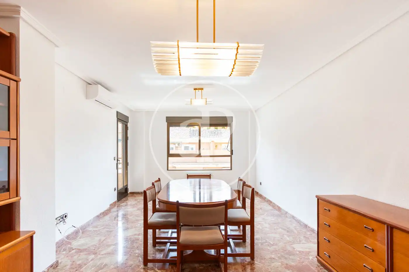 Dining room of Flat for rent in Valencia  with Air Conditioner, Heating and Furnished