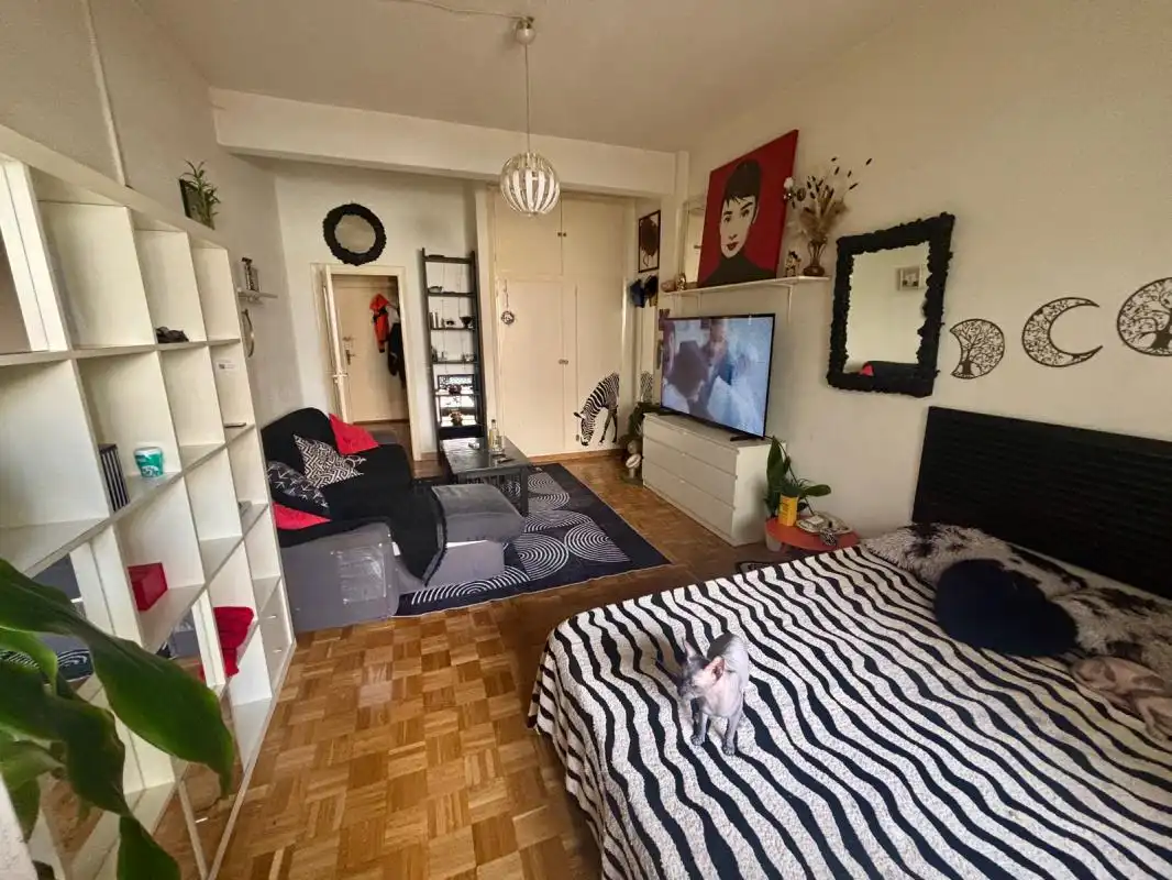 Sala de estar de Estudio en venta en  Madrid Capital con Calefacción, Terraza y Balcón