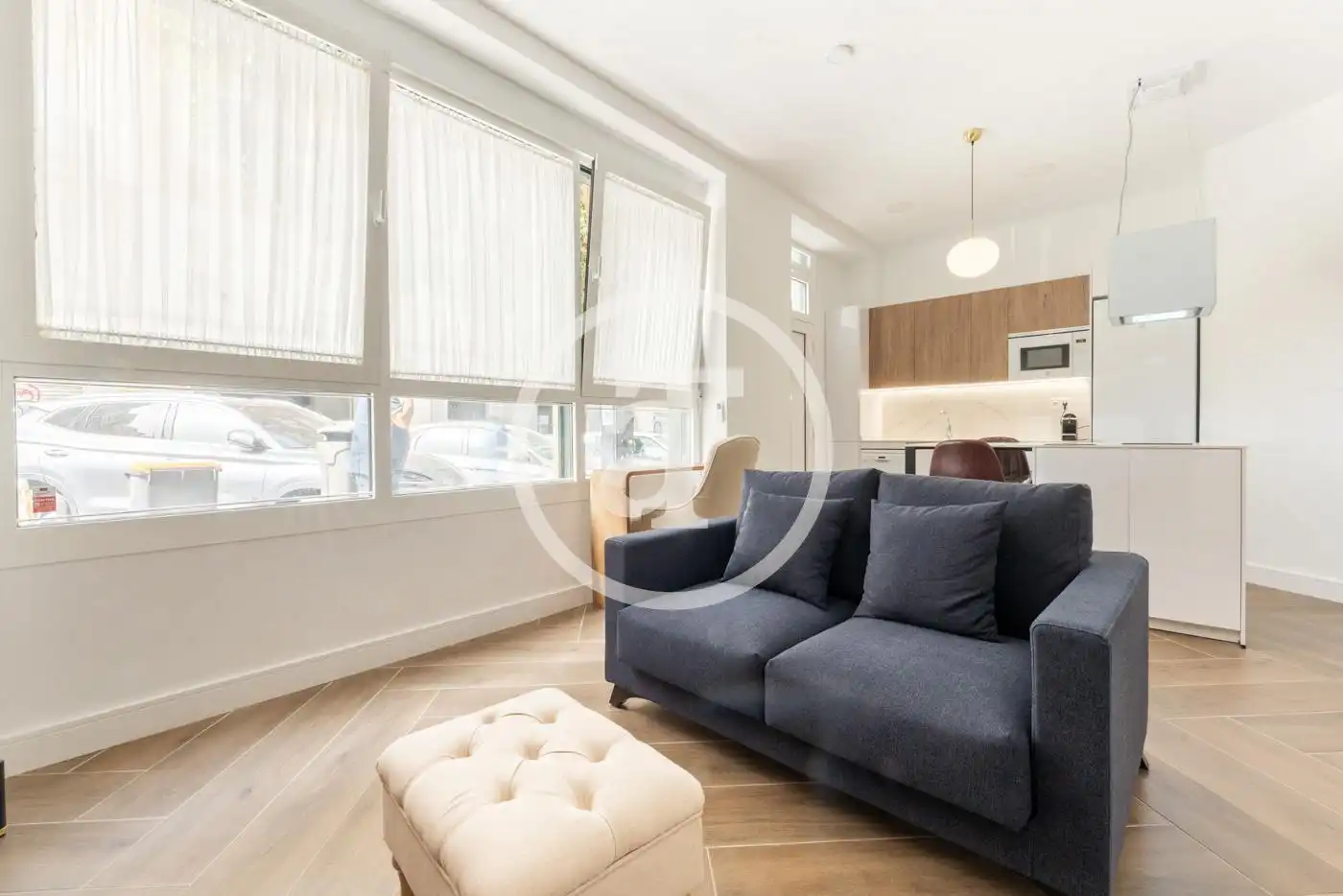 Wohnzimmer von Wohnung zur Miete in Madrid mit Klimaanlage, Heizung und Möbliert