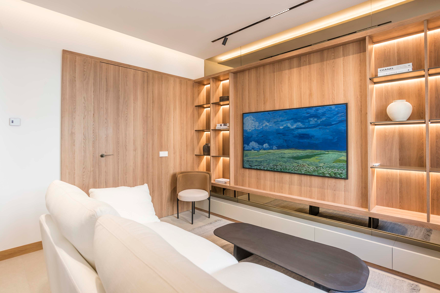 Sala d'estar de Apartament en venda en  Madrid Capital amb Aire condicionat, Calefacció i Terrassa