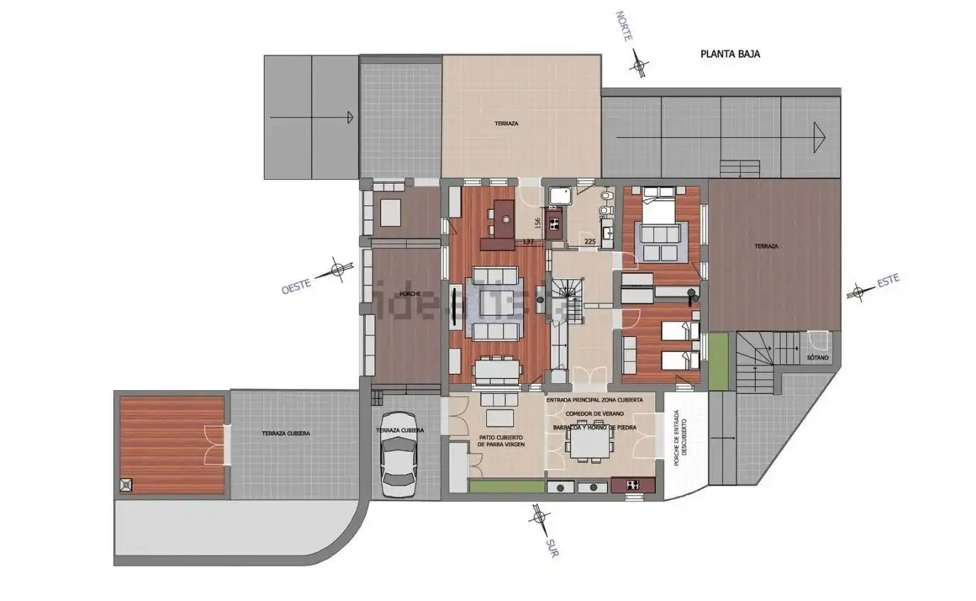 Casa o chalet en venta en Calera de León con Jardín privado, Terraza y Amueblado