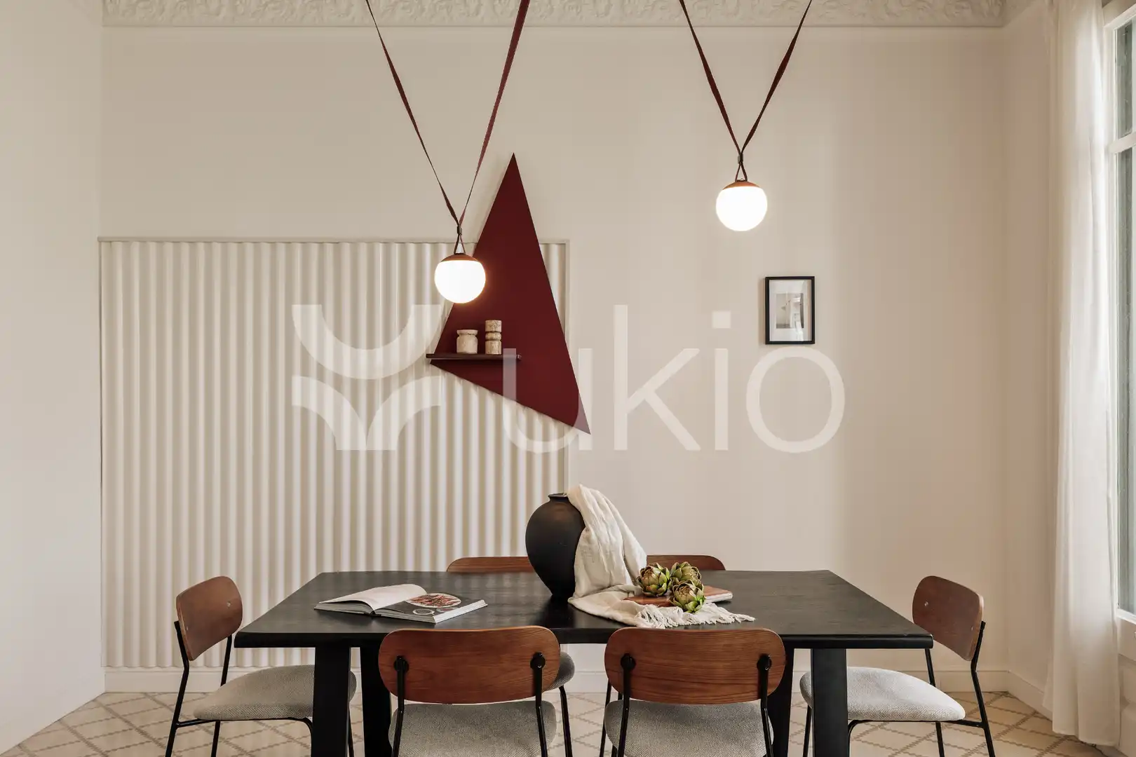 Comedor de Apartamento de alquiler en Barcelona con Aire acondicionado, Calefacción y Amueblado