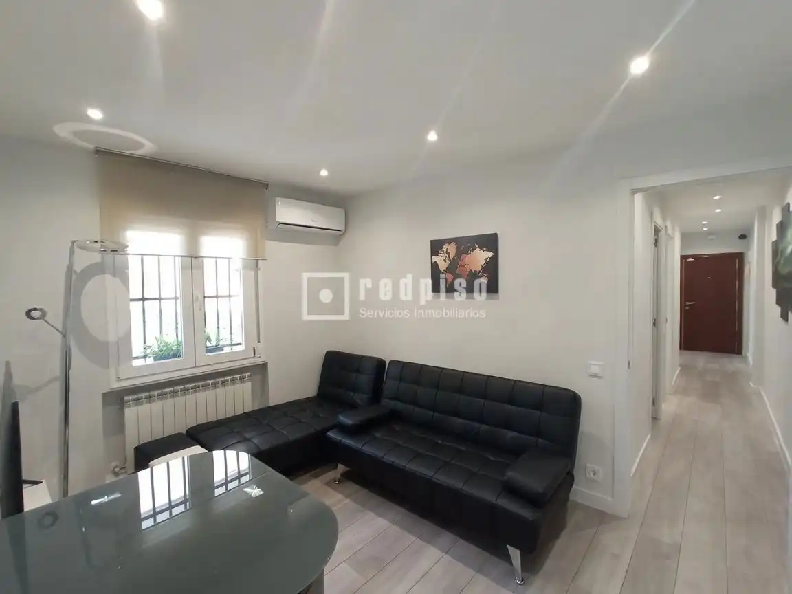 Wohnzimmer von Wohnung zur Miete in Madrid mit Klimaanlage, Heizung und Parkett