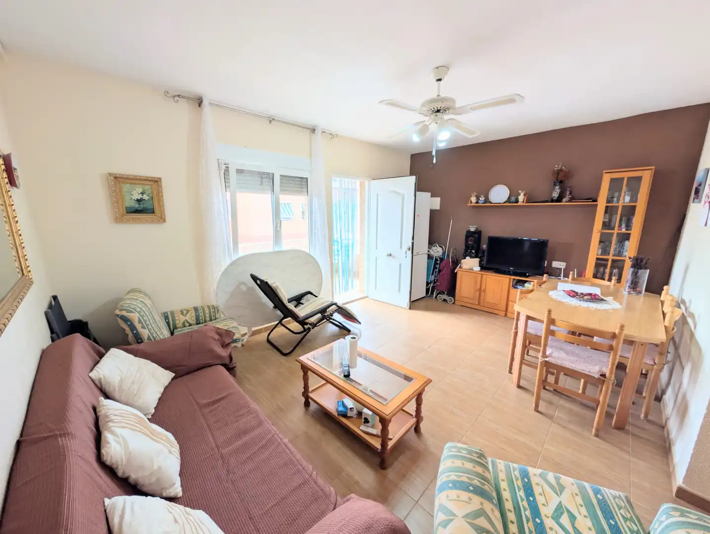 Living room of Flat for sale in Cartagena  with Air Conditioner, Furnished and Balcony