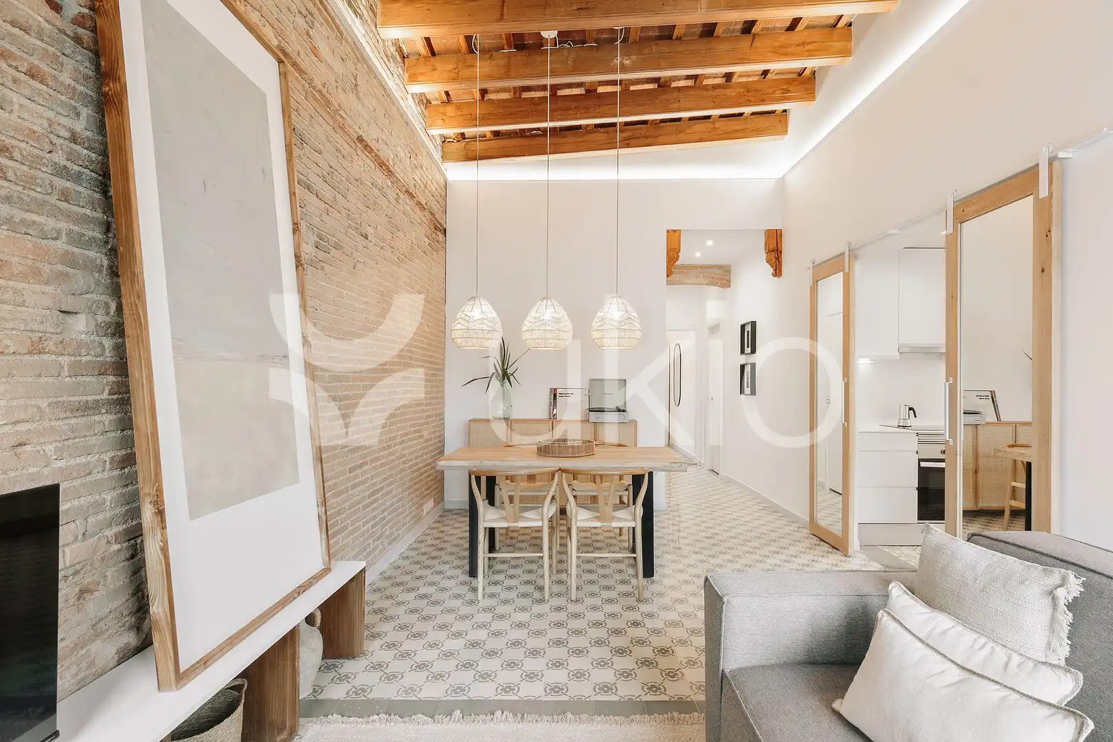 Living room of Apartments for rent in Barcelona  with Air Conditioner, Heating and Terrace