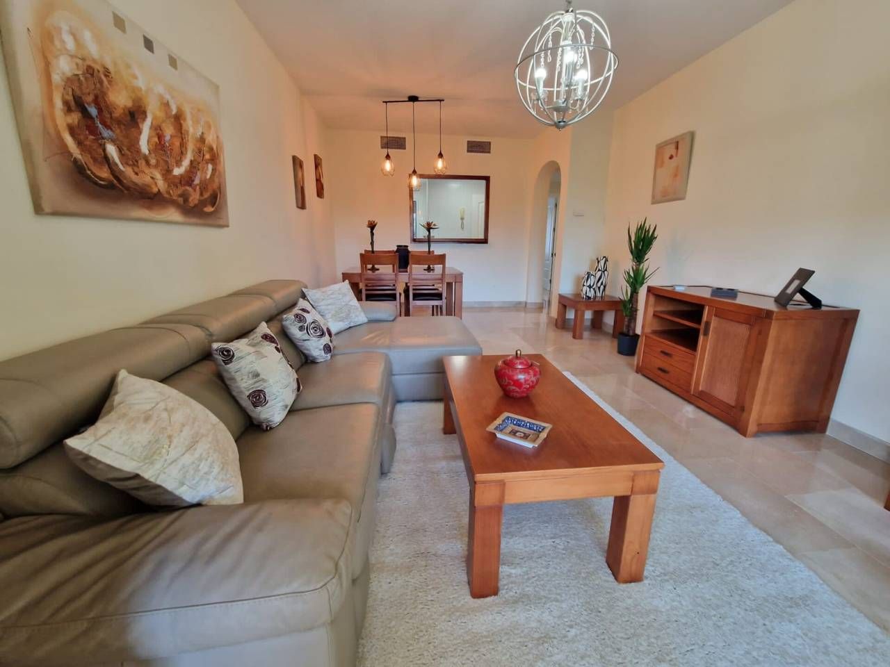 Living room of Flat for sale in Manilva  with Heating, Terrace and Storage room